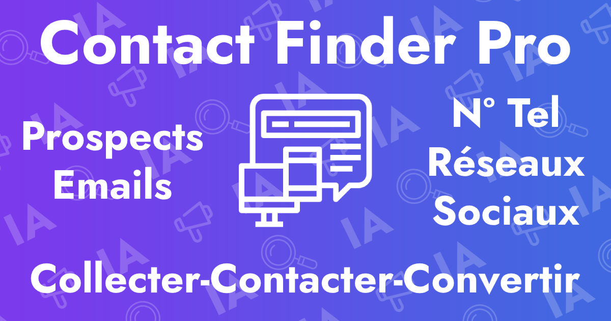 Collecte d'emails et contacts avec notre outil