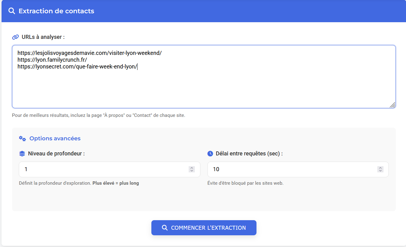 Initialisation de la recherche