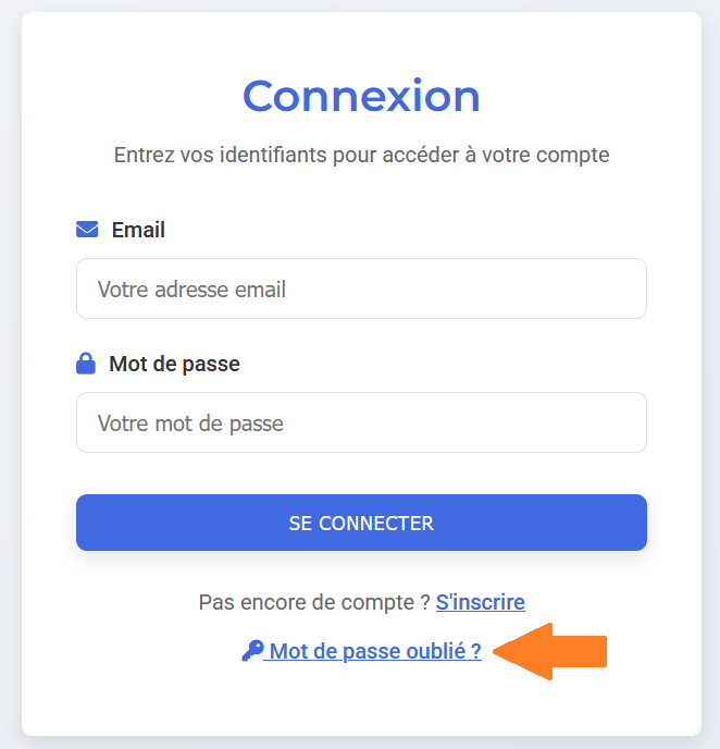Mot de passe oublié