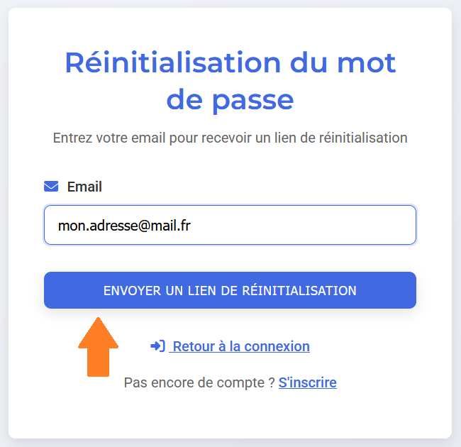 Réinitialiser le mot de passe