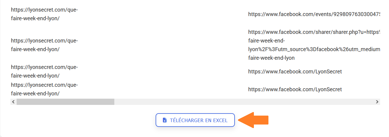 Fichier Excel de sortie
